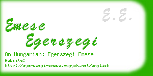 emese egerszegi business card